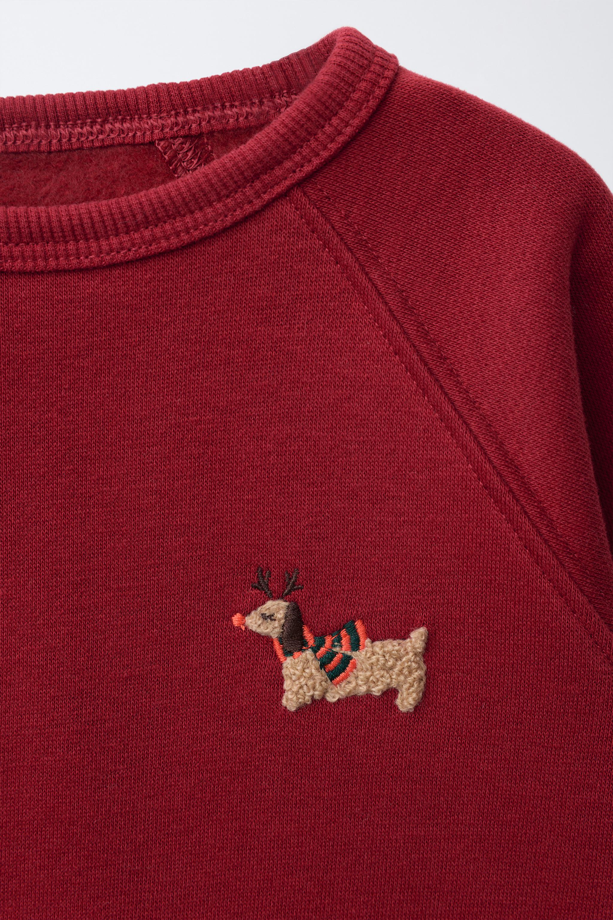 TERRY PATCH SWEATSHIRT AND JOGGER PANTS SET